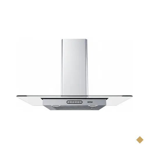 Coifa Parede Vidro Reto Slim Inox 4 à 6 Bocas 80cm - Fogatti