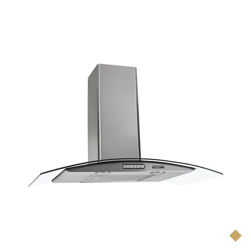 Coifa Parede Vidro Curvo Slim Inox 4 à 6 Bocas 75cm Fogatti 553124