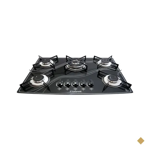 Fogão Cooktop 5 Bocas Tripla Chama Safanelli