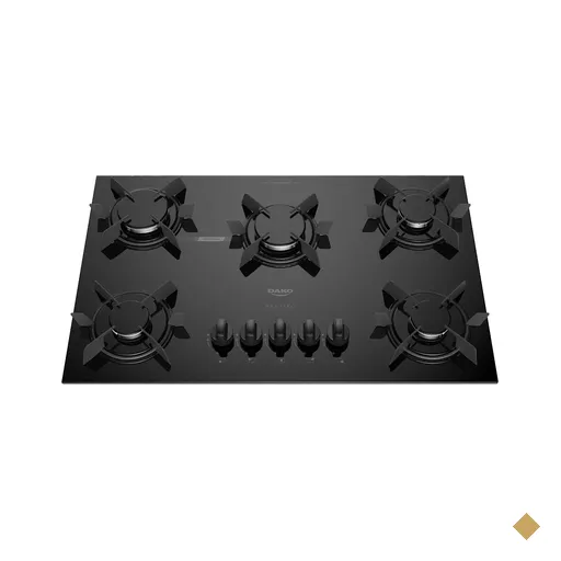 Cooktop 5 Bocas Dako Pratiko Mesa Vidro a Gás Preto Bivolt - Preto