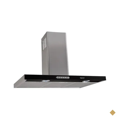 Coifa de Parede Retangular 75cm Slim Terim Preto com Inox