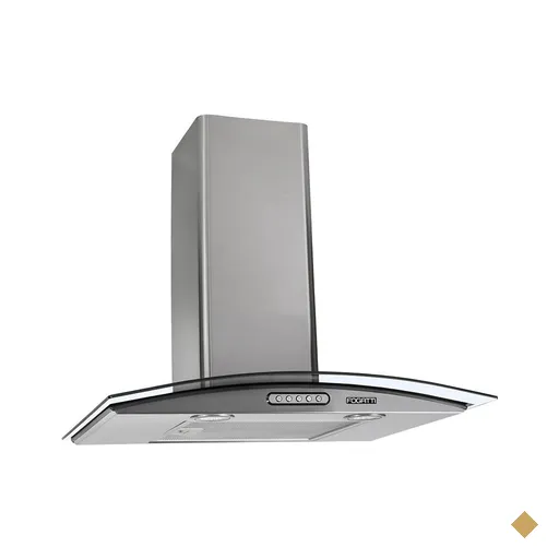 Coifa Parede Vidro Curvo Slim Inox 4 e 5 Bocas 60cm - Fogatti