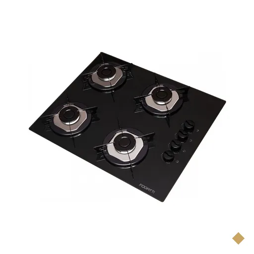 Cooktop 4 Bocas com Vidro Preto - Fogatti