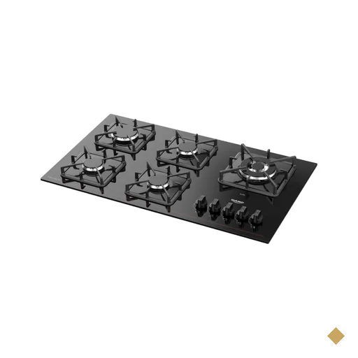 Cooktop 5 Bocas Dako Diplomata Mesa  de Vidro Preto Bivolt