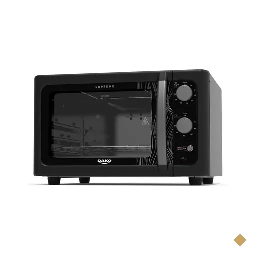 Forno de bancada elétrico Dako Supreme Preto 44 litros com grill dourador