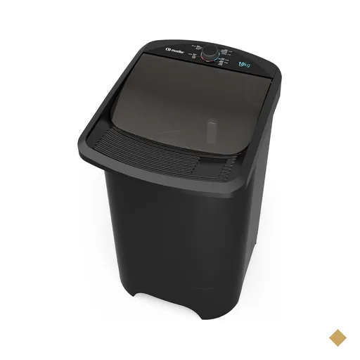 Tanquinho de lavar roupa Mueller 10 kg Preto com superesfregador MLT10C
