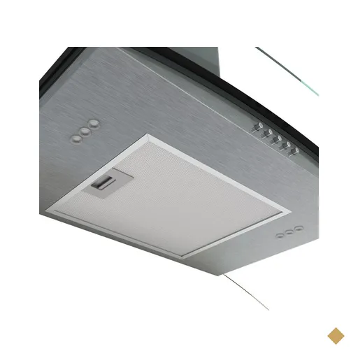 Coifa Fogatti de Parede Clean Vidro Curvo Kromanox 90cm