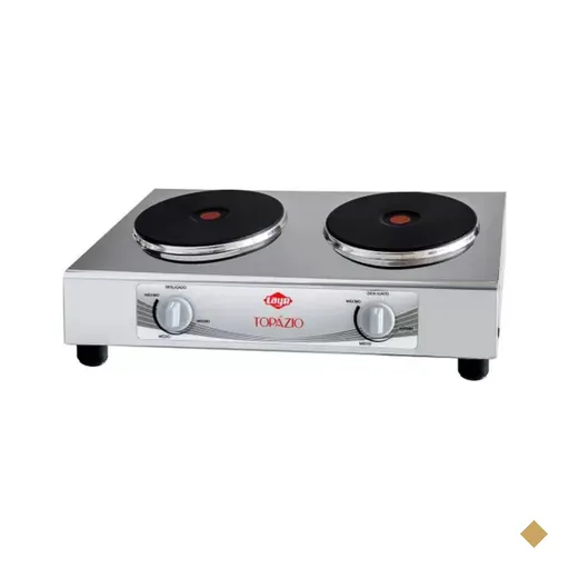 Fogão Elétrico Layr Topázio 4.0 2 Bocas - Inox