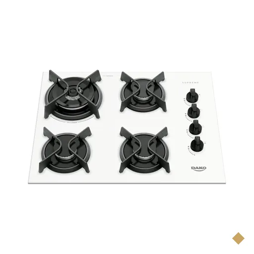 Cooktop Supreme Dako a Gás Branco 4 Bocas Bivolt