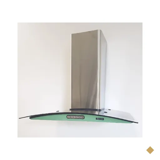 Coifa de Parede Terim Vidro Curvo Verde Chá/ Inox 70 cm
