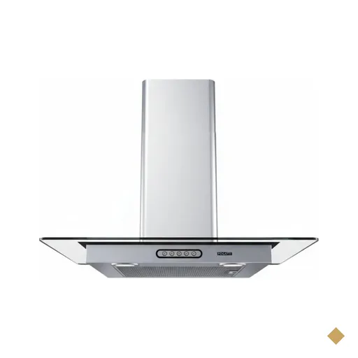 Coifa Parede Vidro Reto Slim Inox 4 à 6 Bocas 70cm - Fogatti