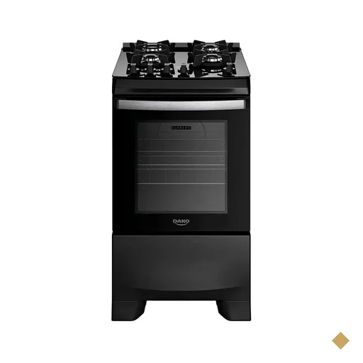 Fogão Dako Supreme Glass 4 Bocas com Mesa de Vidro - Dako