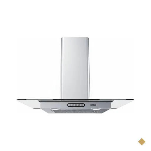 Coifa de Parede 75cm Vidro Reto Duto Slim Fogatti Inox