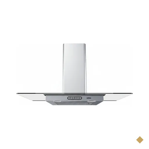 Coifa Parede Vidro Reto Slim Inox 4 à 6 Bocas 90cm - Fogatti