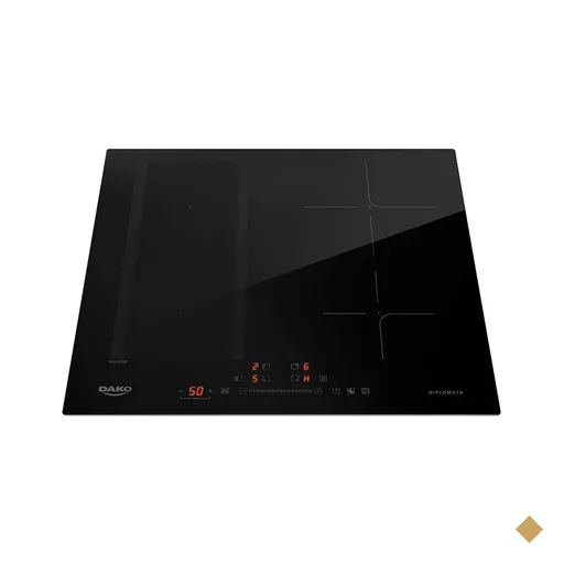 Cooktop de Indução com 4 Bocas Preto com Zona Flexível Dako Diplomata 220V