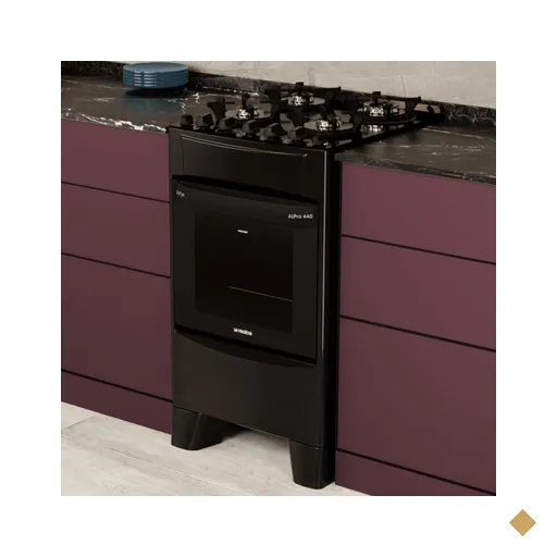Fogão 4 Bocas a Gás/Elétrico com AirFryer 220V Alpro 440 Realce CR232 Preto