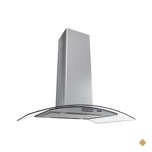 Coifa Ilha 90cm Vidro Curvo Terim