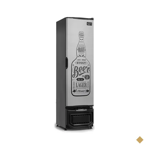 Cervejeira Gelopar 230L 1 Porta Cega Adesivada Inox GCB-23E GW TI
