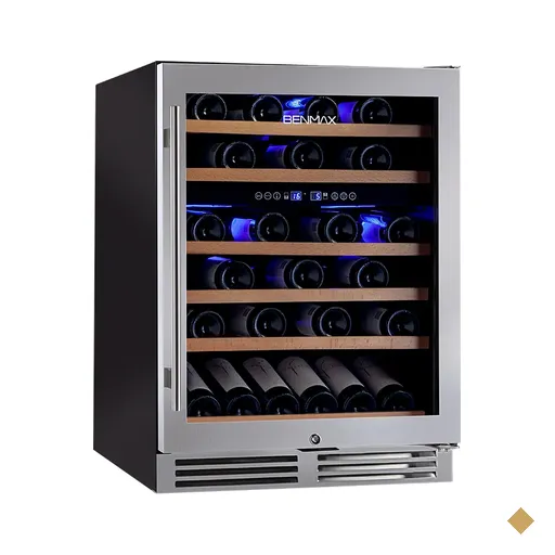 ADEGA BENMAX COMPRESSOR DUAL ZONE 51 GARRAFAS 127V INOX - BAC51