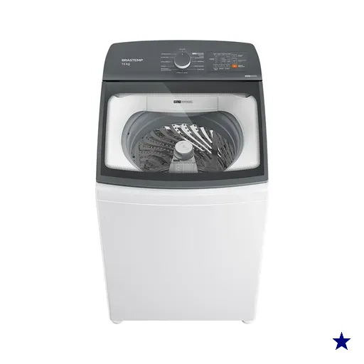 Máquina de Lavar Brastemp 15Kg Branca com Smart Sensor - BWF15AB