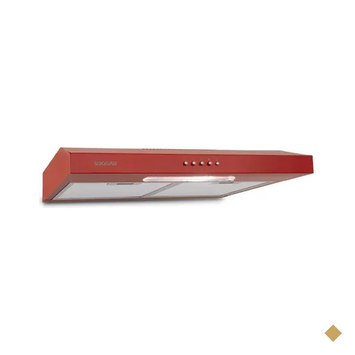 Depurador de Ar Suggar Slim, 60 cm, 3 Velocidades, Vermelho