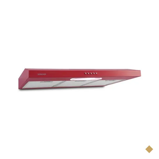Depurador de Ar Suggar Slim, 80 cm, 3 Velocidades, Vermelho