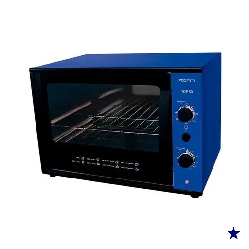 Forno Elétrico Fogatti Top Blue, 60 Litros, Timer, Dourador, 1750W, Azul