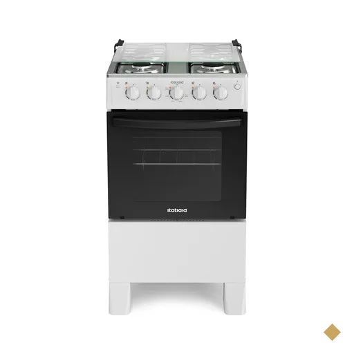 Fogão à Gás de Piso 4 Bocas Itatiaia Star NG, Mesa de Aço Inox, Branco