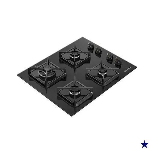 Cooktop 4 Bocas a Gás Brastemp, Grades ferro fundido, Chamas Especiais -…