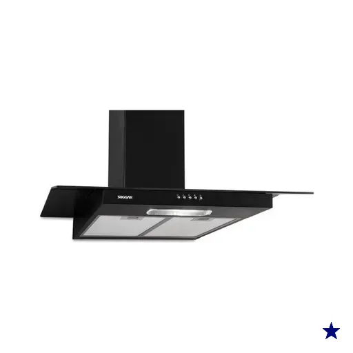 Depurador de Ar Suggar Vidrio, 90 cm, 3 Velocidades, Preto - DPV91PT 