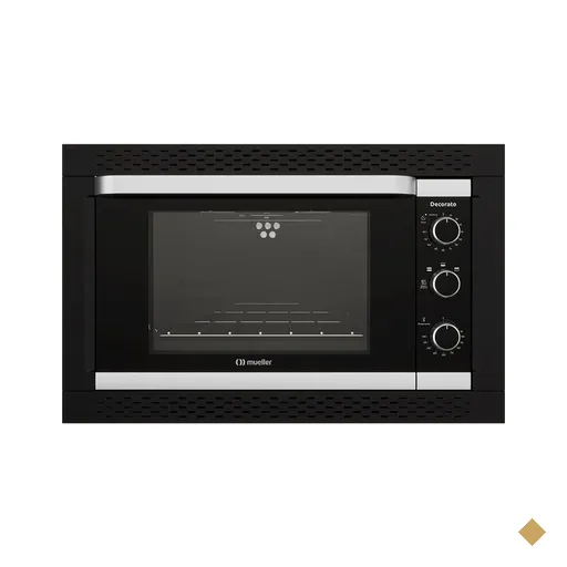 Forno Elétrico de Embutir Mueller Decorato, 44 Litros, Grill, Preto