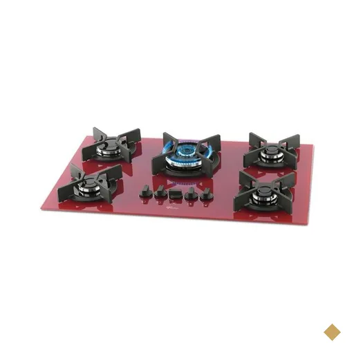 Cooktop a Gás 5 Bocas Fischer, Mesa de Vidro - 26298 - 62471