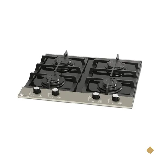 Cooktop Fischer 4 Bocas, a Gás, Mesa de Vidro, Platinium - 20874-25481