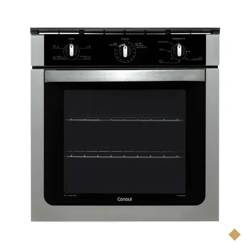 Forno Embutir Elétrico Consul 84L Prata c/ Dourador e Timer Autodeslig. COB84AR