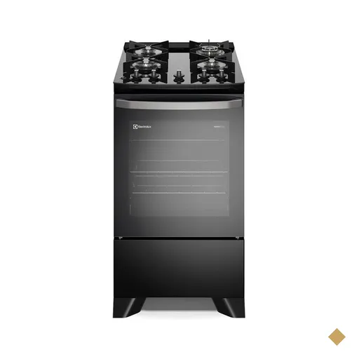 Fogão a Gás 4 Bocas Electrolux, Mesa de Vidro, PerfectCook, Preto - FE4GP