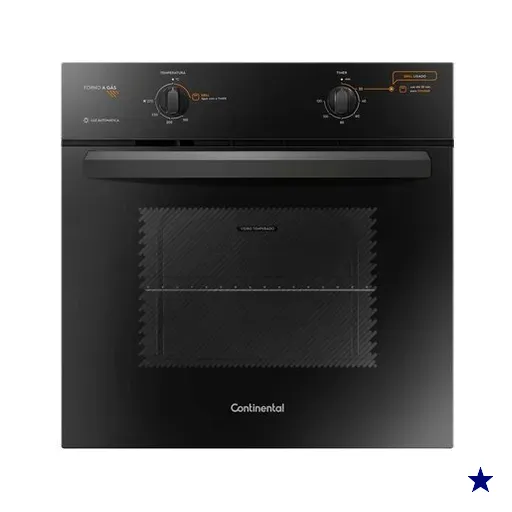 Forno a Gás de Embutir Continental 73 Litros com Grill e Timer - OC8GP