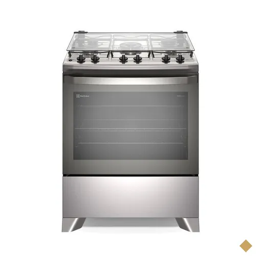 Fogão 5 Bocas Electrolux Efficient, PerfectCook e VaporBake, Cinza - FE5IC