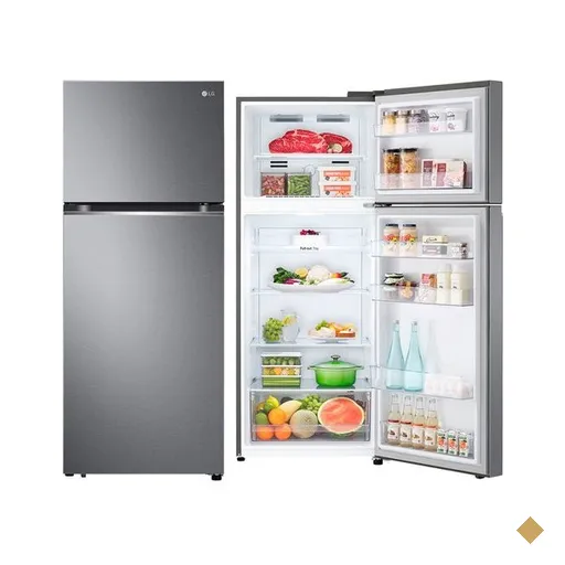 Geladeira LG 2 Portas 395 Litros Frost Free Top Freezer Platinum