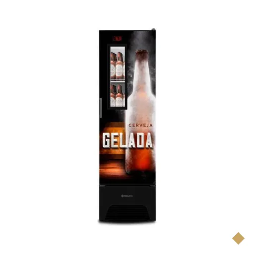 Cervejeira Expositora Metalfrio Optima 336 Litros, 4 Prateleiras, Preta - VN28FP