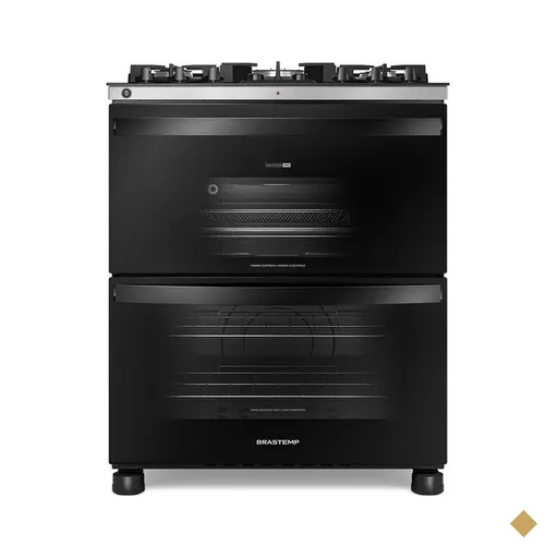 Fogão 5 Bocas Duplo Forno Brastemp com Tecnologia Air Fryer Pro - BFD5LAE