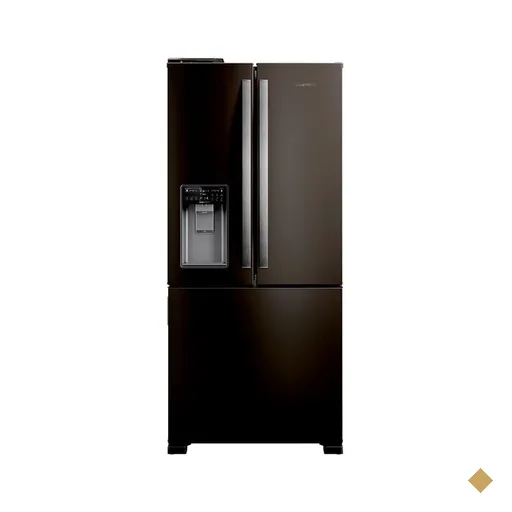 Geladeira Brastemp 544 Litros, Frost Free, French Door, Black Inox - BRH85ME