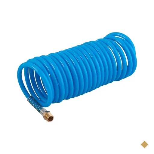 Mangueira/tubo poliuretano azul espiral conector 1/4" NPT macho 50 mm x 80 mm…