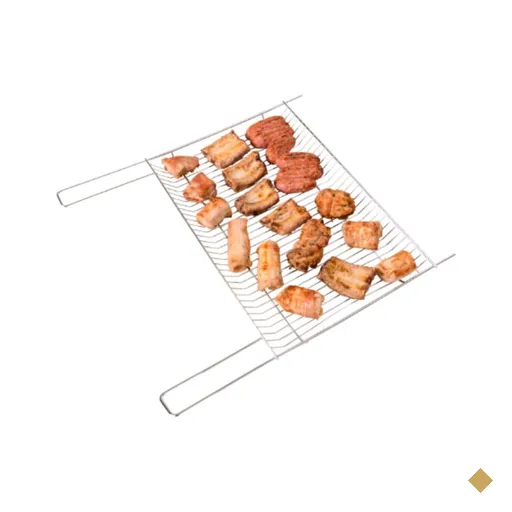 Grelha Reta para Churrasqueira 56x48x2Cm Churrasco Utimil Aço Cromado