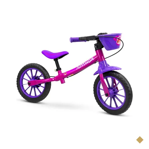 Bicicleta Nathor Aro 12 Balance Rosa/Roxo