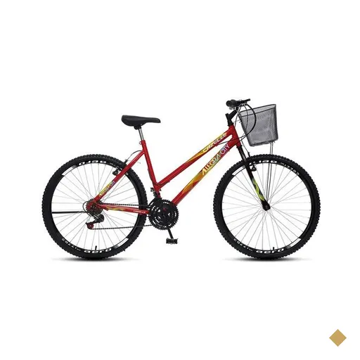 Bicicleta Colli Cazelle Allegra Aro 26, Grip Shift, Quadro 18, Vermelho
