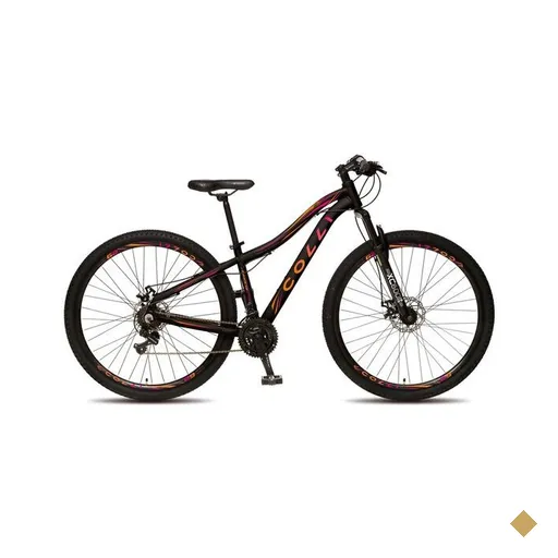 Bicicleta Colli Eudora Aro 29 Aero Freio a Disco Quadro 15,5 Rebaixado Preta