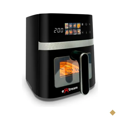 Air Fryer Fritadeira Elétrica Extream 5,5L Preto e Prata, 127v