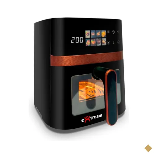 Air Fryer Fritadeira Elétrica Extream 5,5L Preto e Cobre , 127v