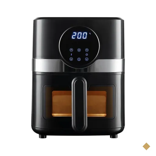 Air Fryer Fritadeira Elétrica Digital Extream 4,3L Preto e Prata, 220v