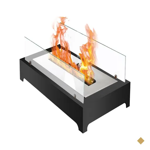 Lareira Ecológica Completa Saro Armação de Metal 45 cm L30